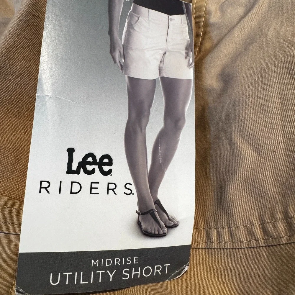Lee Rider Midrise Shorts Women's 20 Brown Chino 5